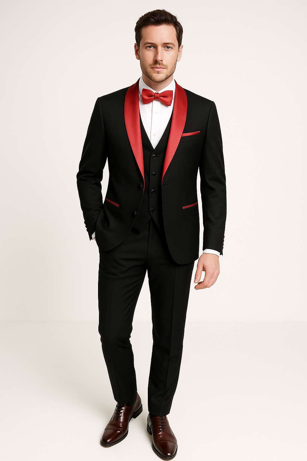 3-teiliges Slim Fit Anzug-Set für Herren | Eleganter Anzug für formelle Anlässe