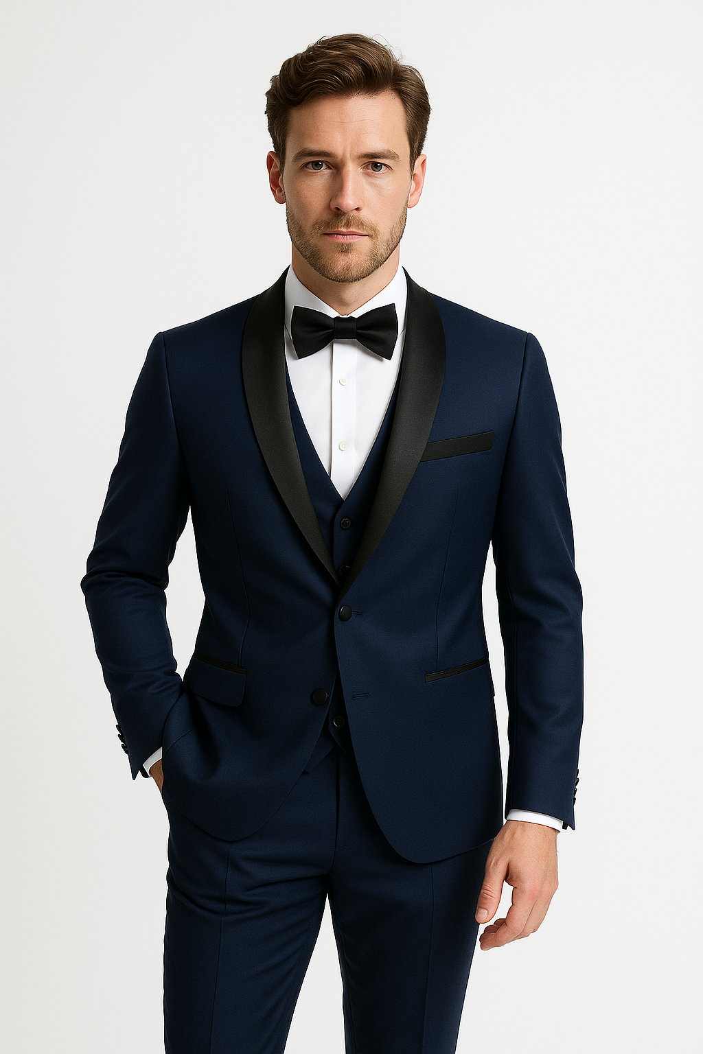3-teiliges Slim Fit Anzug-Set für Herren | Eleganter Anzug für formelle Anlässe