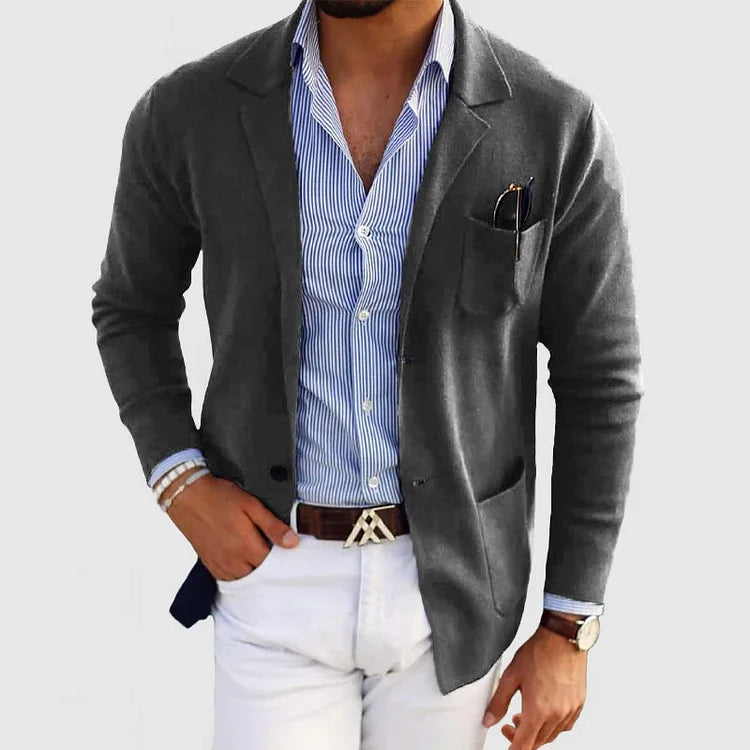 Herren Strickblazer – Leichter, Modischer Freizeitblazer