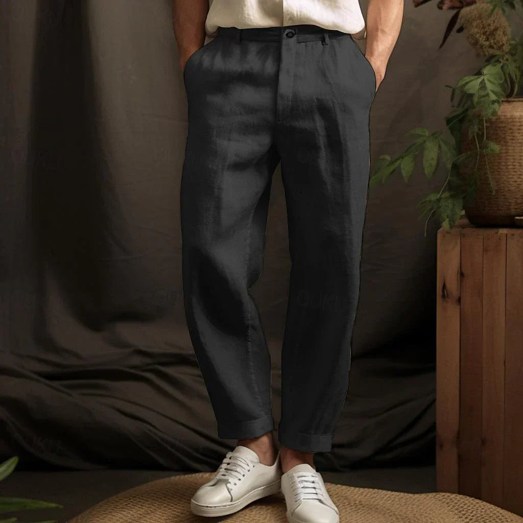 Alfons Men's Linen Pants | Airy Summer Pants with Regular Fit