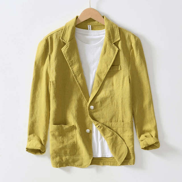 Blazer Herren – Leicht & ungefüttert mit Revers & 2-Knopf-Design