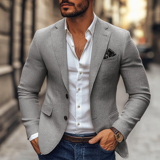 Blazer Herren Slim Fit – Einreiher Sakko für Büro & Freizeit