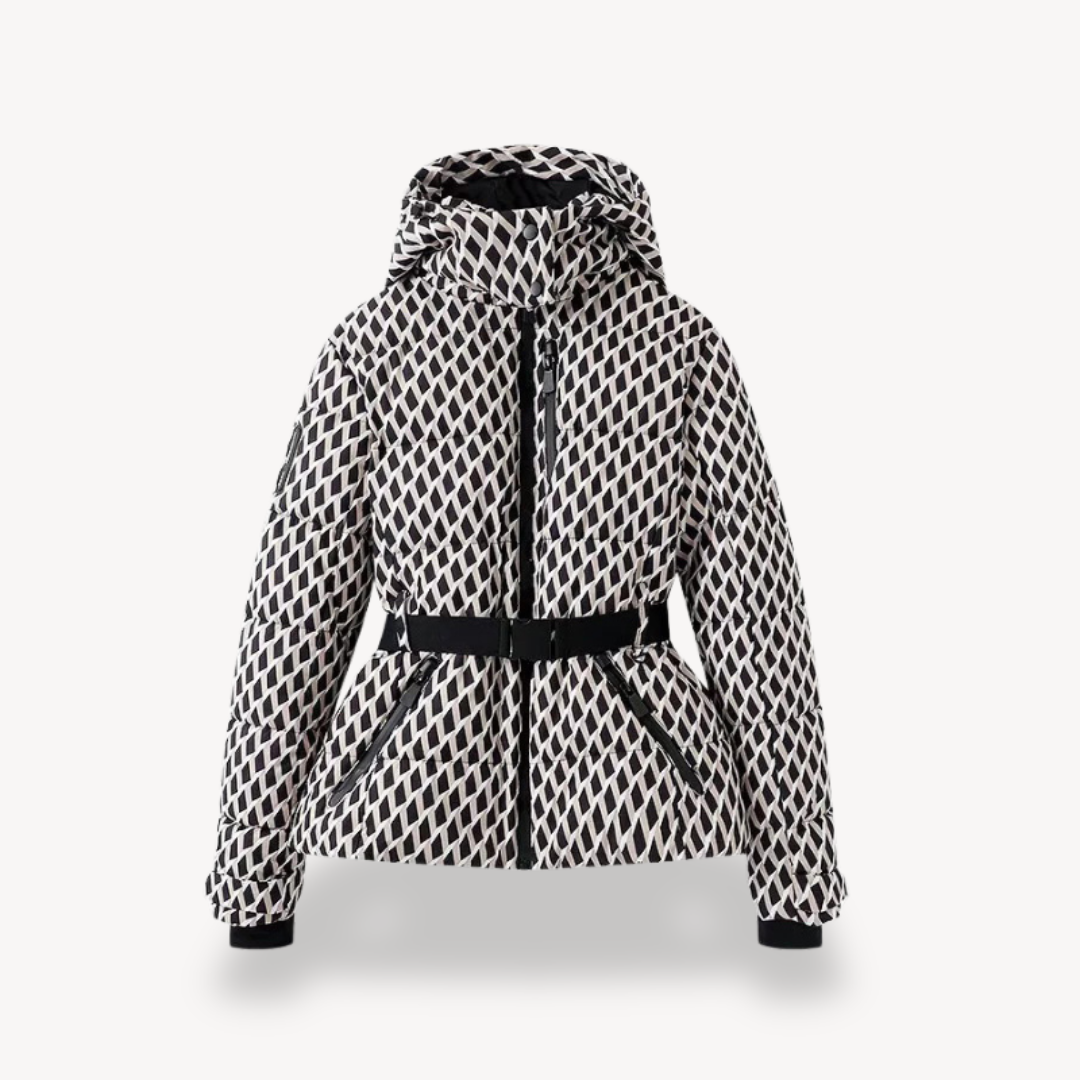Damen Pufferjacke mit Gürtel – Warme Steppjacke für Winter