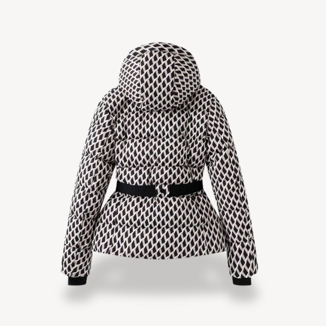 Damen Pufferjacke mit Gürtel – Warme Steppjacke für Winter