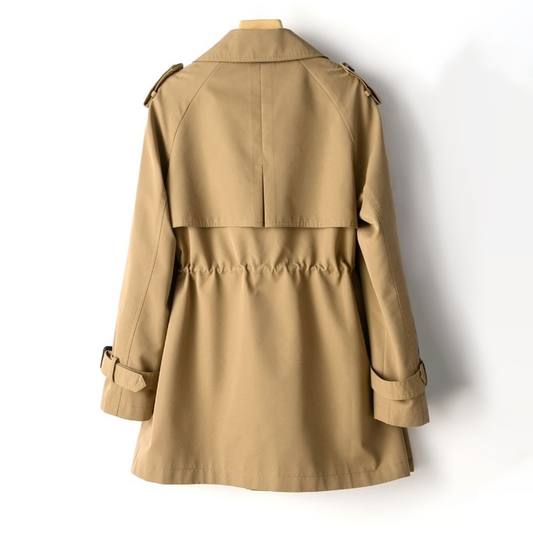 Damen Vintage Trenchcoat – Doppelreihig, Tailliert, Klassisches Design