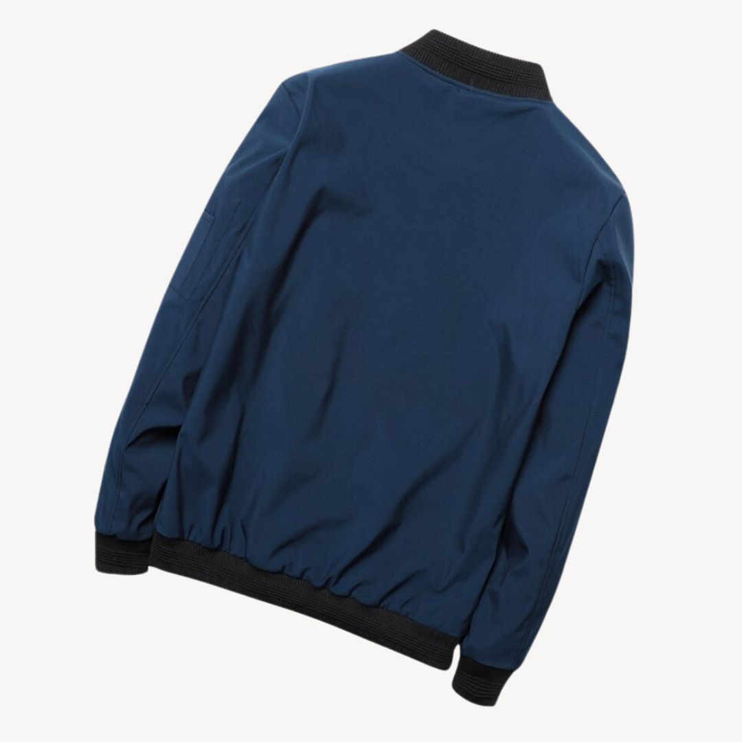 Herren Bomberjacke mit Reißverschluss – Klassische Zip-Up Übergangsjacke