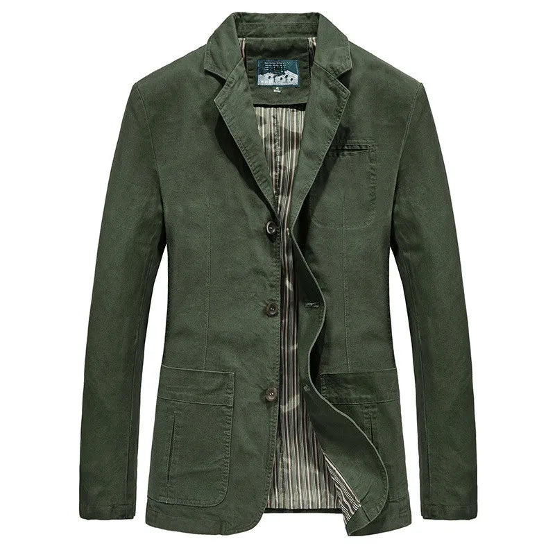 Herren Casual Blazer – Maßgeschneiderte Passform mit Revers & 3-Knopf