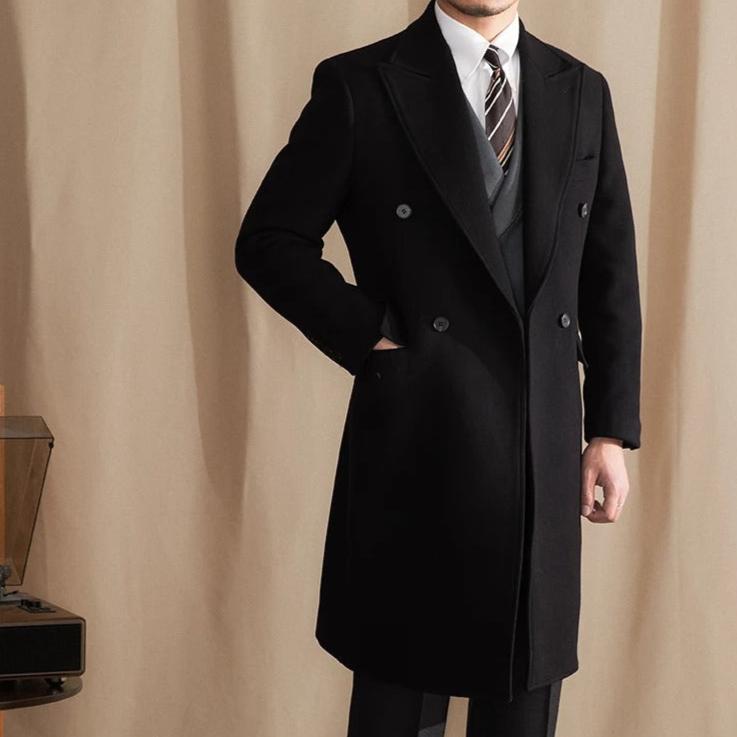 Herren Doppelreiher Mantel – Klassischer Old Money Look