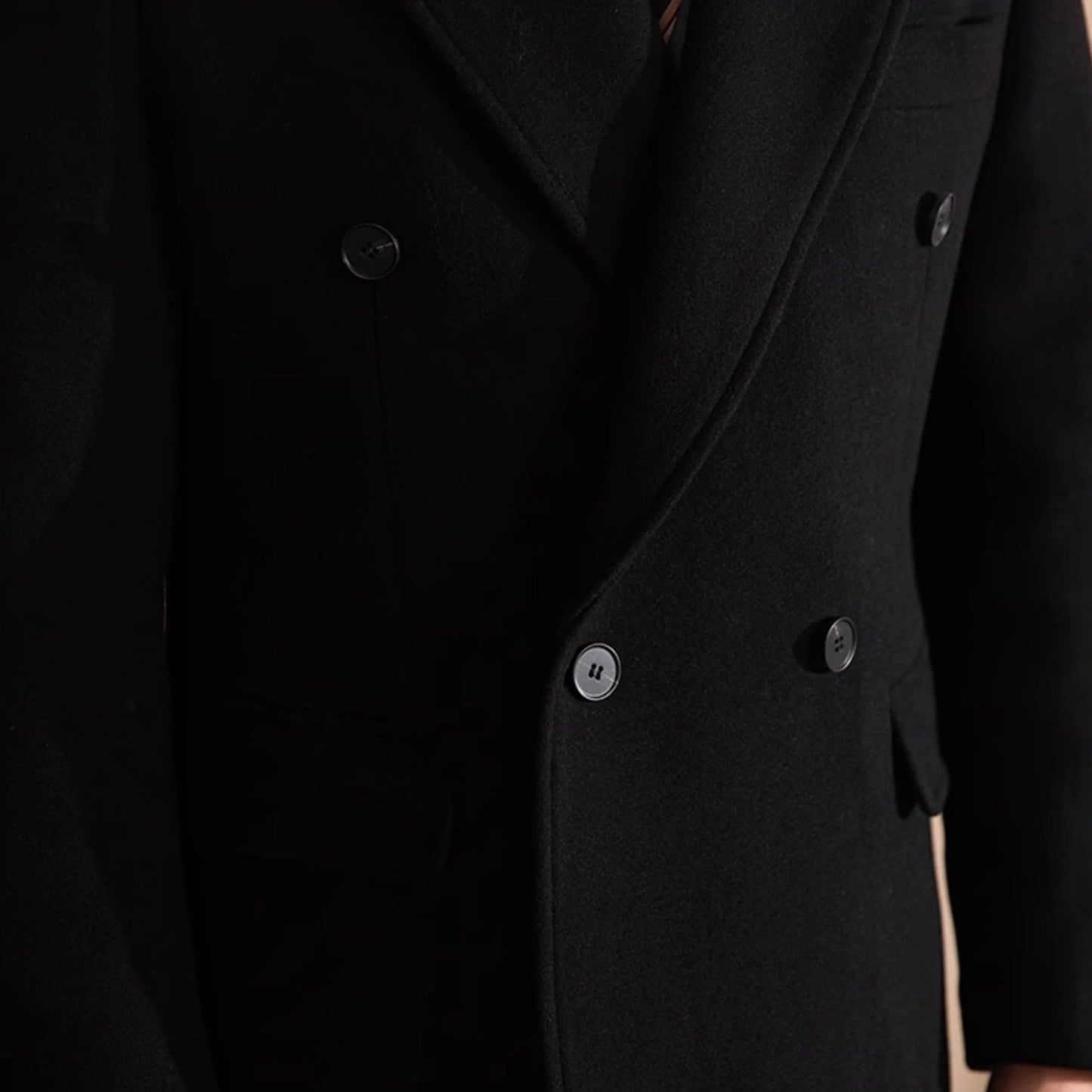 Herren Doppelreiher Mantel – Klassischer Old Money Look
