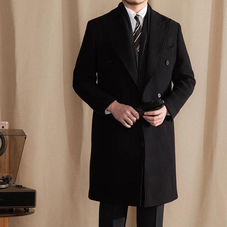 Herren Doppelreiher Mantel – Klassischer Old Money Look
