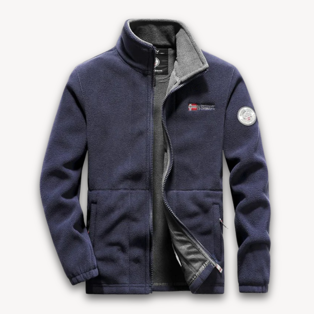 Herren Fleecejacke – Warmer Winter Outdoor Mantel mit Reißverschluss