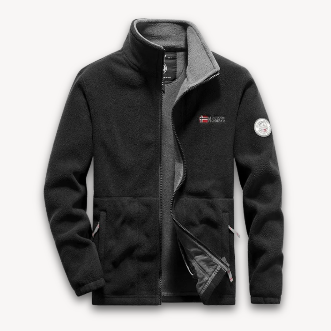 Herren Fleecejacke – Warmer Winter Outdoor Mantel mit Reißverschluss