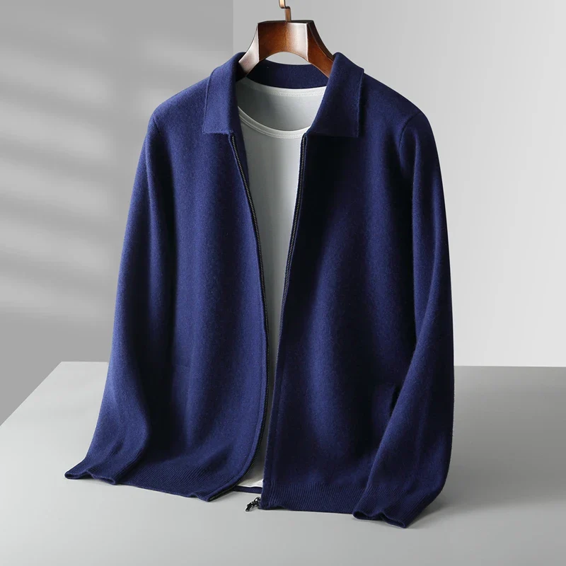 Herren Jacke Luxus – Elegante Full-Zip Übergangsjacke im Premium Design