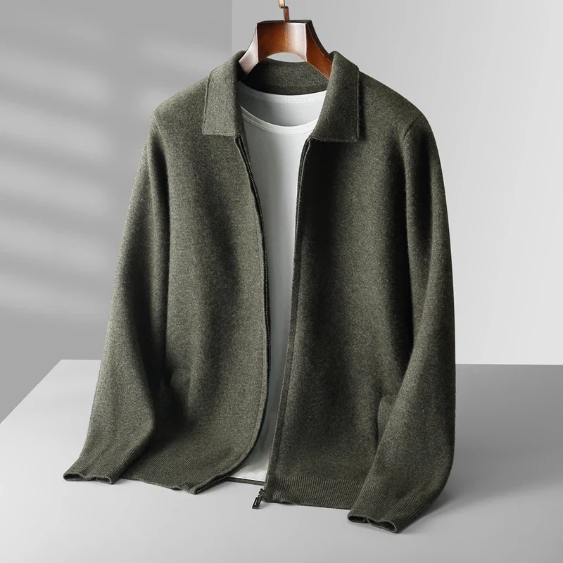 Herren Jacke Luxus – Elegante Full-Zip Übergangsjacke im Premium Design