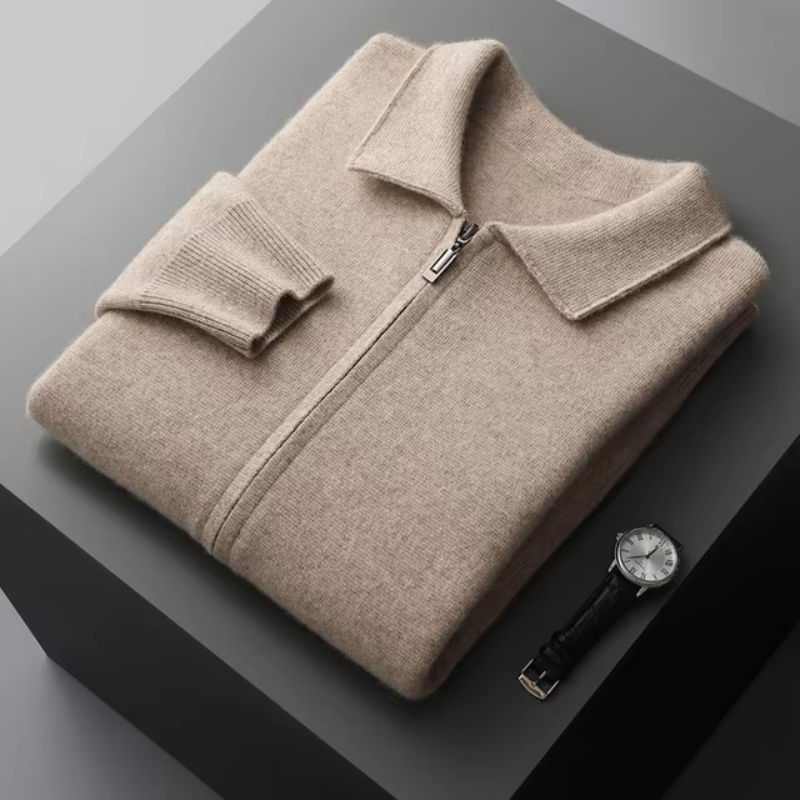Herren Jacke Luxus – Elegante Full-Zip Übergangsjacke im Premium Design