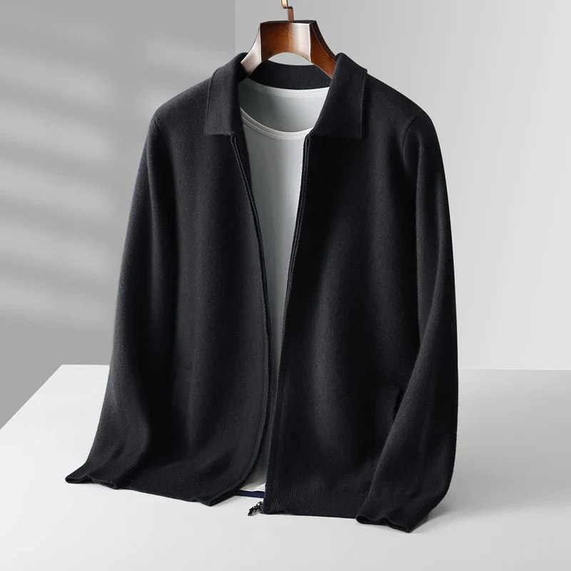 Herren Jacke Luxus – Elegante Full-Zip Übergangsjacke im Premium Design
