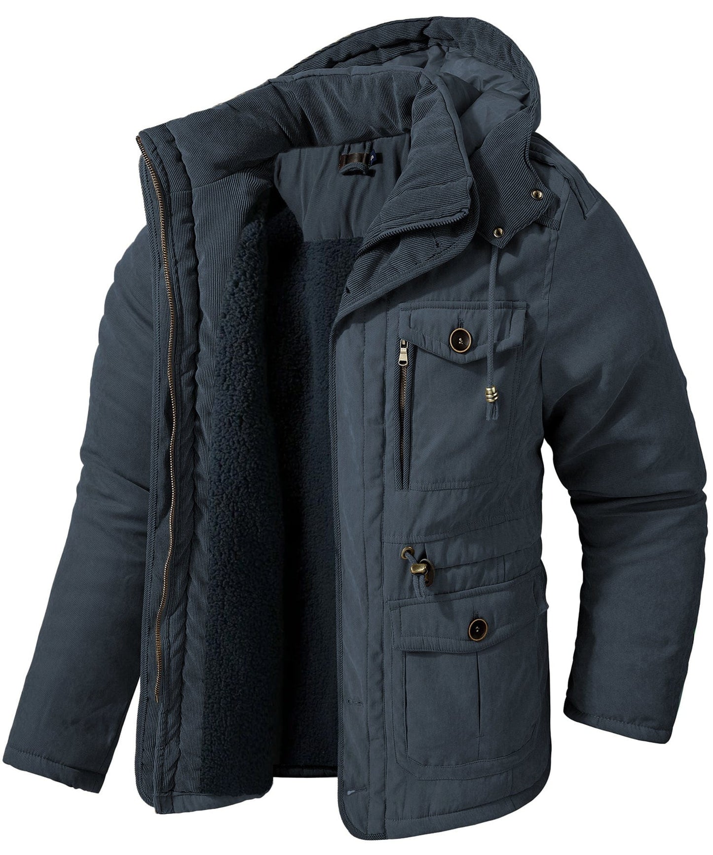 Herren Kapuzen-Fleecejacke – Warm & Bequem für kalte Tage