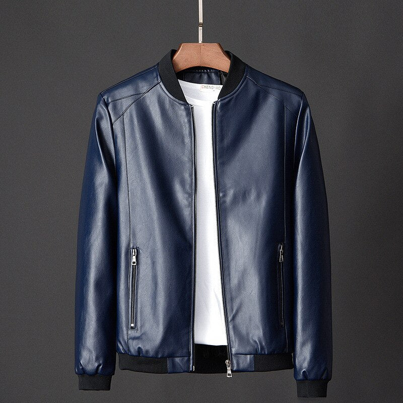 Herren Leder Motorradjacke – Street Style Bikerjacke aus Echtleder