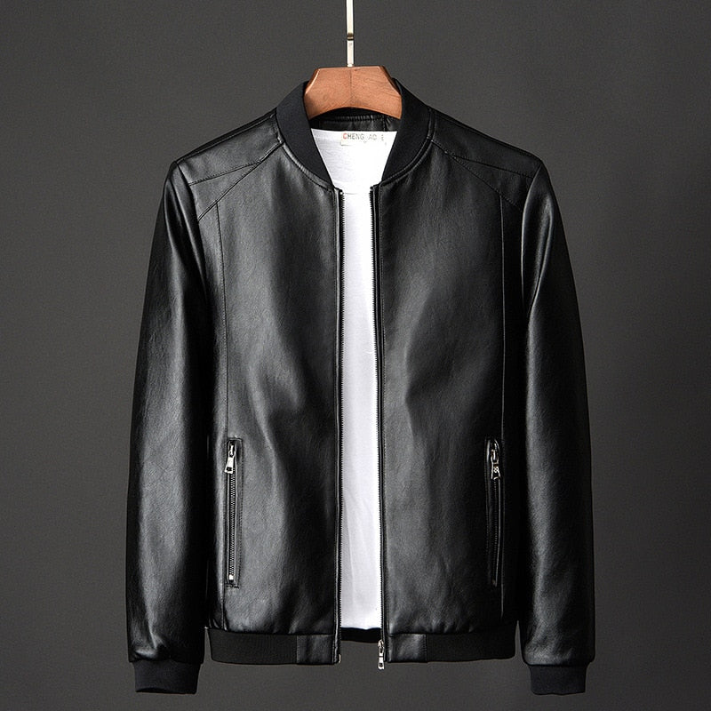 Herren Leder Motorradjacke – Street Style Bikerjacke aus Echtleder