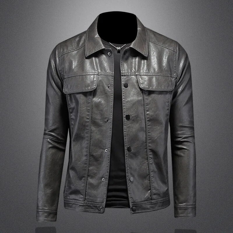 Herren Lederjacke Herbst – Klassische Echtleder Jacke für Übergangszeit