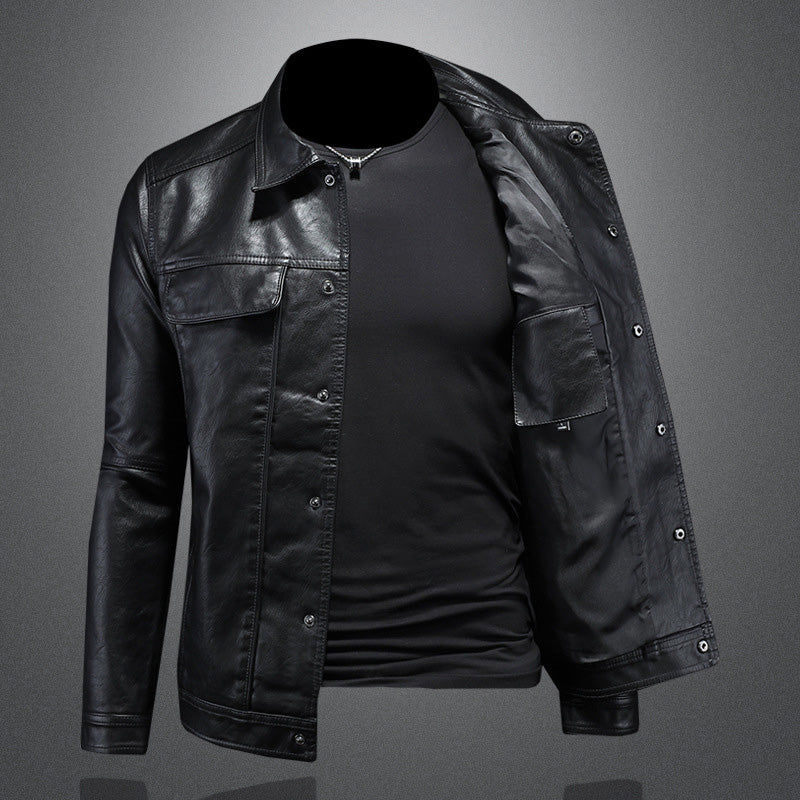 Herren Lederjacke mit Kragen – Klassische Echtleder Jacke im eleganten Stil