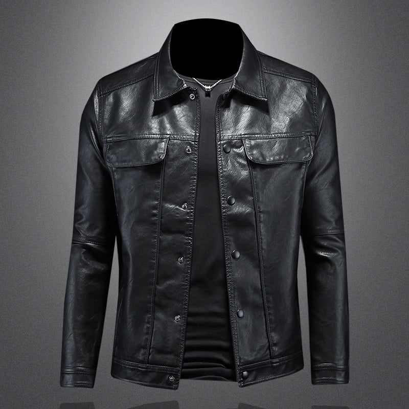 Herren Lederjacke mit Kragen – Klassische Echtleder Jacke im eleganten Stil