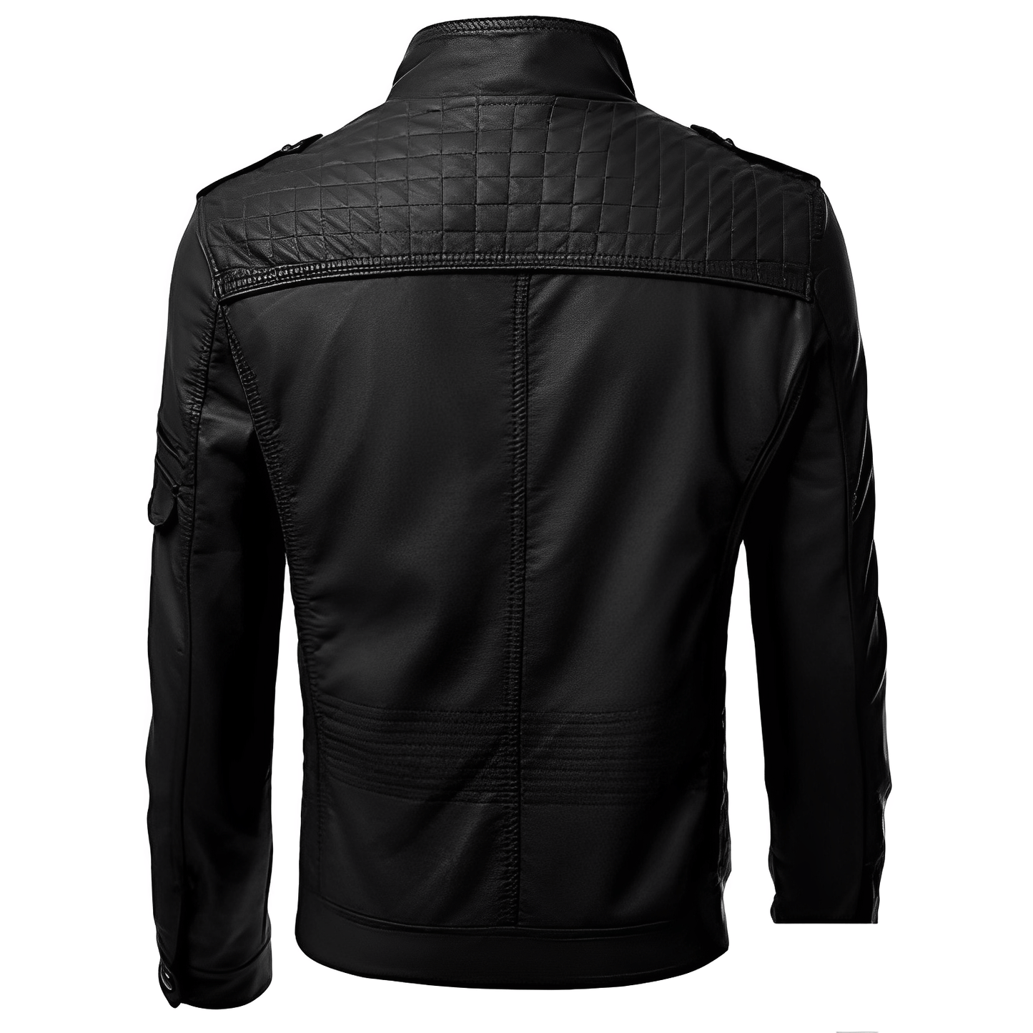 Herren Lederjacke mit Metall-Reißverschlüssen – Stylische Echtleder Jacke