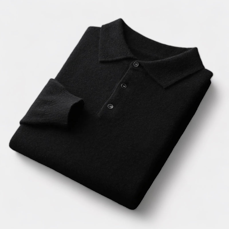 Herren Merino Polopullover – Eleganter Old Money Stil