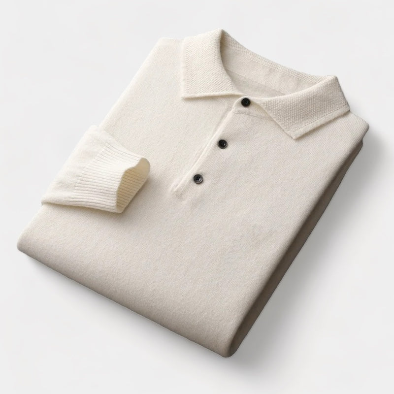 Herren Merino Polopullover – Eleganter Old Money Stil
