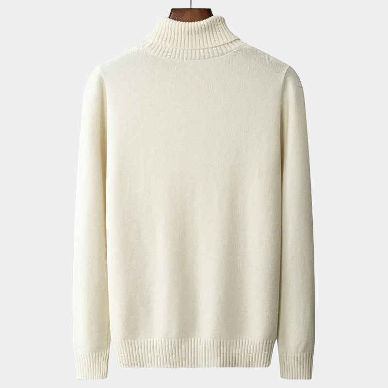 Men's Merino Turtleneck Sweater – Knit in Old Money Style