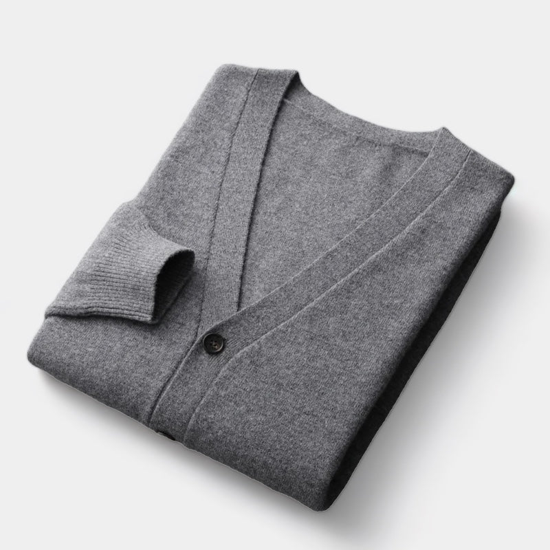 Herren Merino Strickjacke – Cardigan im Old Money Stil