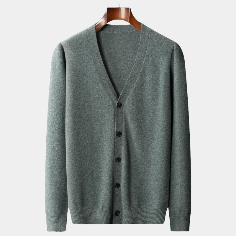 Herren Merino Strickjacke – Cardigan im Old Money Stil