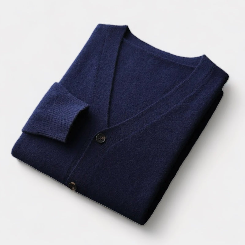 Herren Merino Strickjacke – Cardigan im Old Money Stil