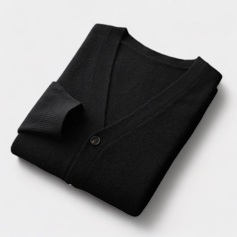 Herren Merino Strickjacke – Cardigan im Old Money Stil