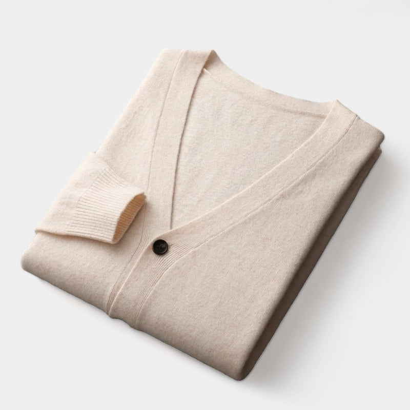 Herren Merino Strickjacke – Cardigan im Old Money Stil