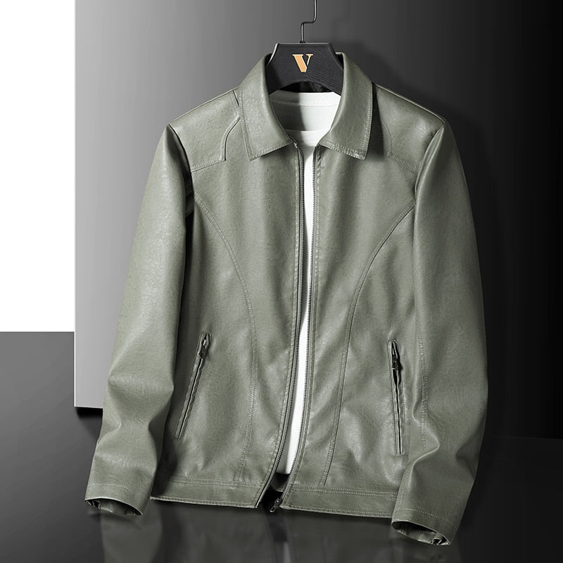 Herren Premium Lederjacke – Klassische Biker Jacke aus Echtleder