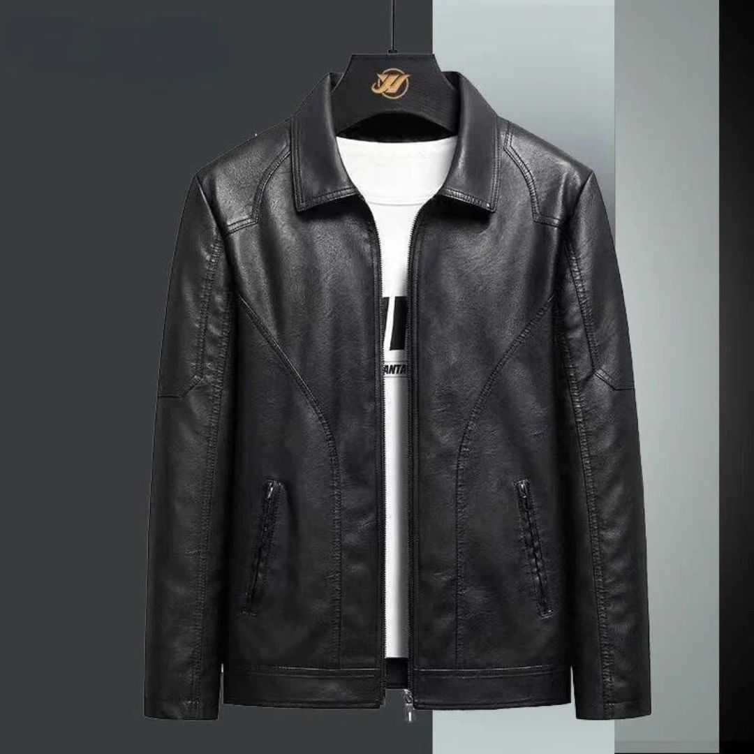Herren Premium Lederjacke – Klassische Biker Jacke aus Echtleder