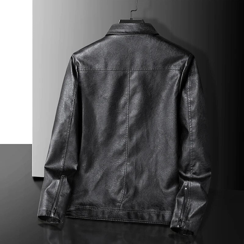 Herren Premium Lederjacke – Klassische Biker Jacke aus Echtleder