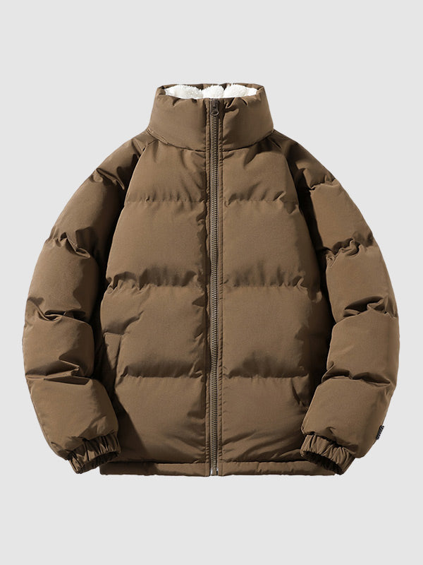 Herren Pufferjacke – Gepolsterte Winterjacke mit Fleecefutter, Warm & Bequem