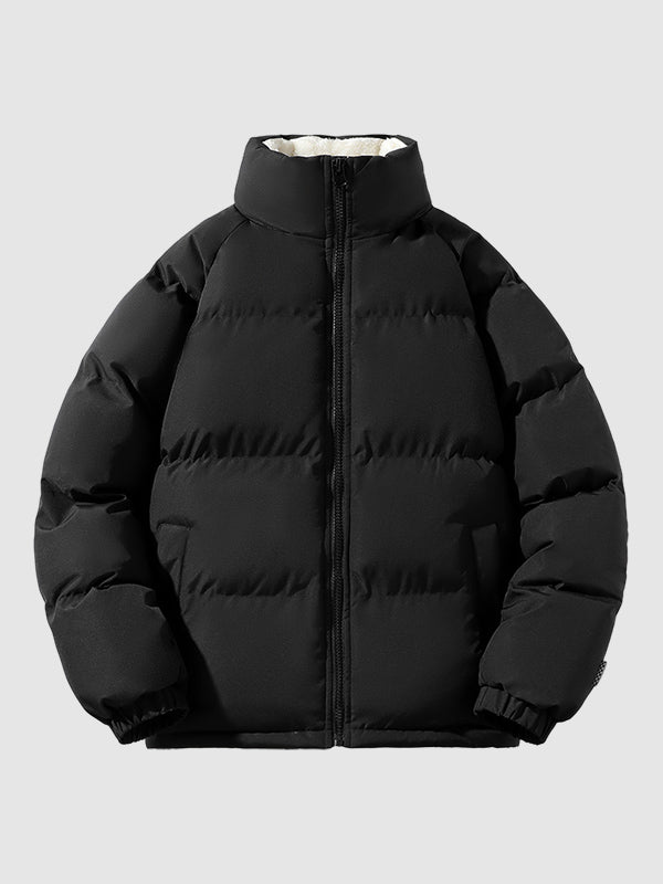 Herren Pufferjacke – Gepolsterte Winterjacke mit Fleecefutter, Warm & Bequem