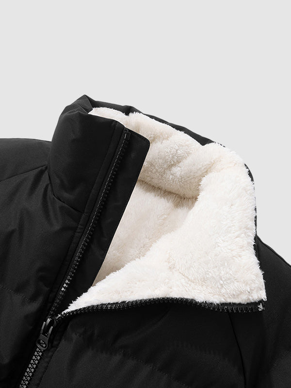 Herren Pufferjacke – Gepolsterte Winterjacke mit Fleecefutter, Warm & Bequem