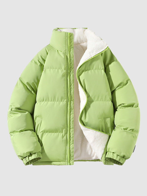 Herren Pufferjacke – Gepolsterte Winterjacke mit Fleecefutter, Warm & Bequem