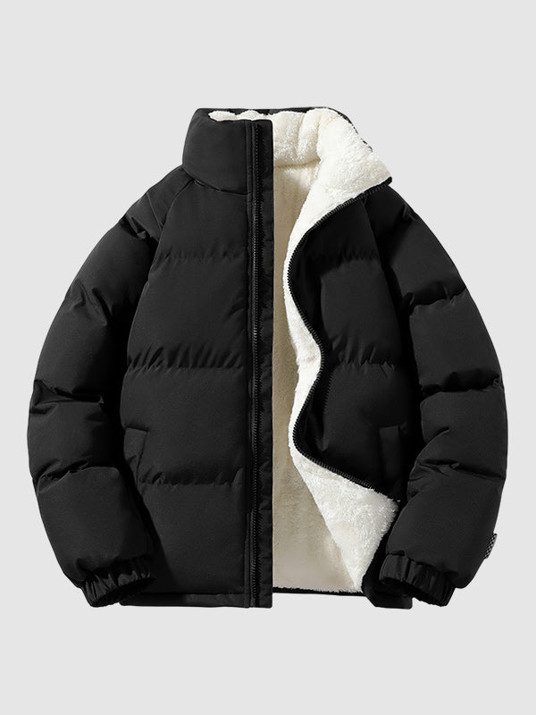 Herren Pufferjacke – Gepolsterte Winterjacke mit Fleecefutter, Warm & Bequem