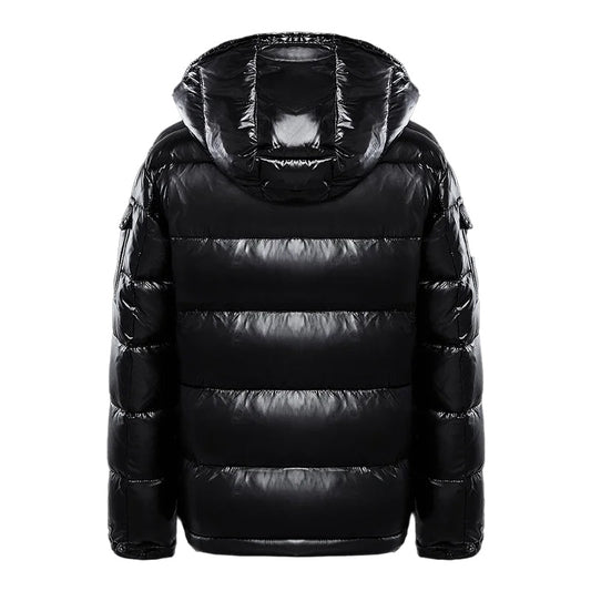 Herren Pufferjacke Glänzend – Wasserdichte Winterjacke mit Kapuze
