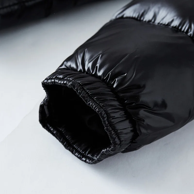 Herren Pufferjacke Glänzend – Wasserdichte Winterjacke mit Kapuze