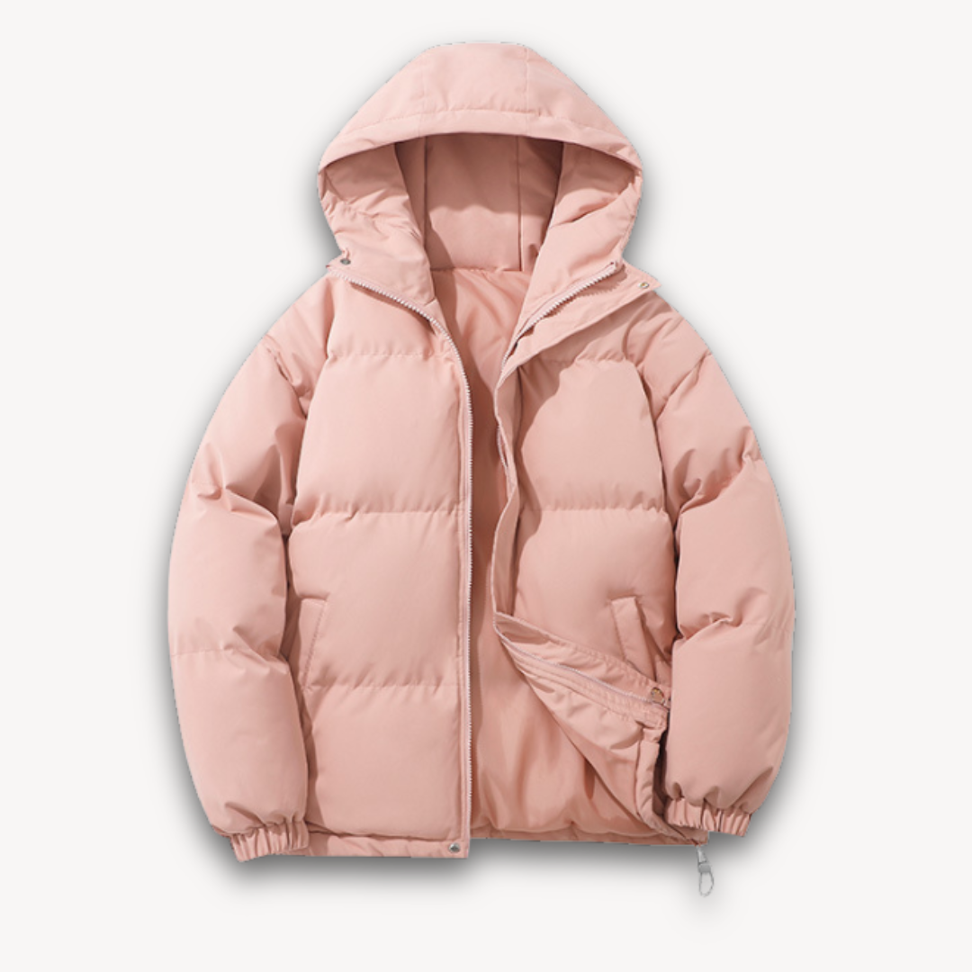Herren Pufferjacke mit Kapuze – Warme Winterjacke aus leichtem Polyester
