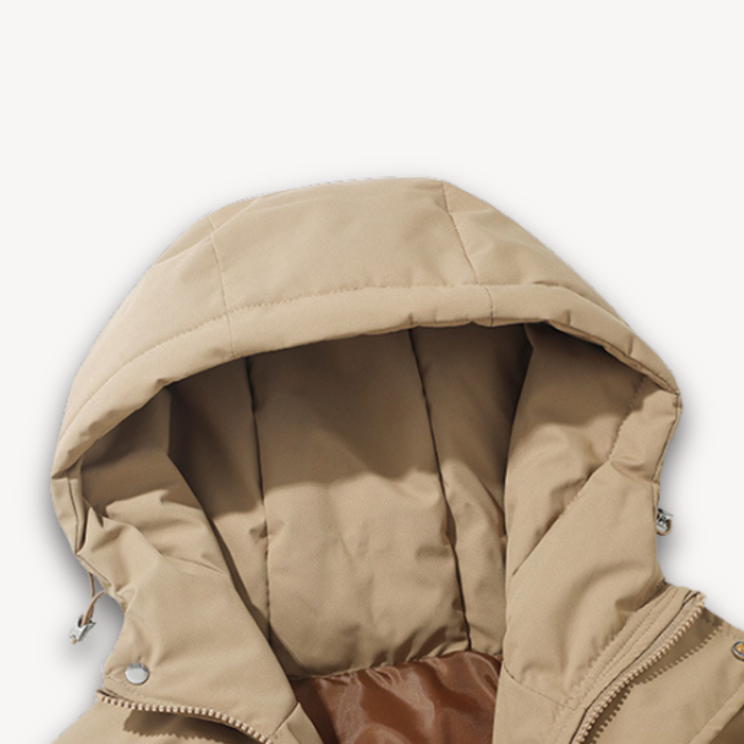 Herren Pufferjacke mit Kapuze – Warme Winterjacke aus leichtem Polyester