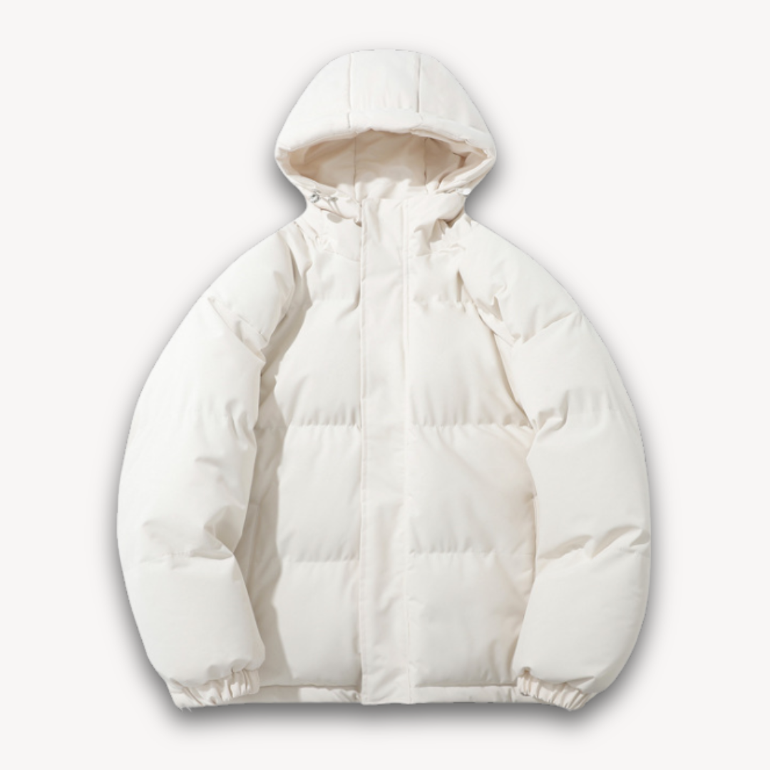Herren Pufferjacke mit Kapuze – Warme Winterjacke aus leichtem Polyester