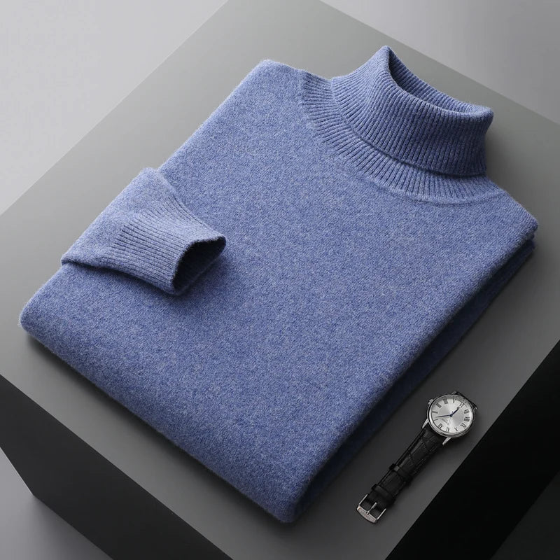 Men's Turtleneck Sweater – Elegant Wool Knit