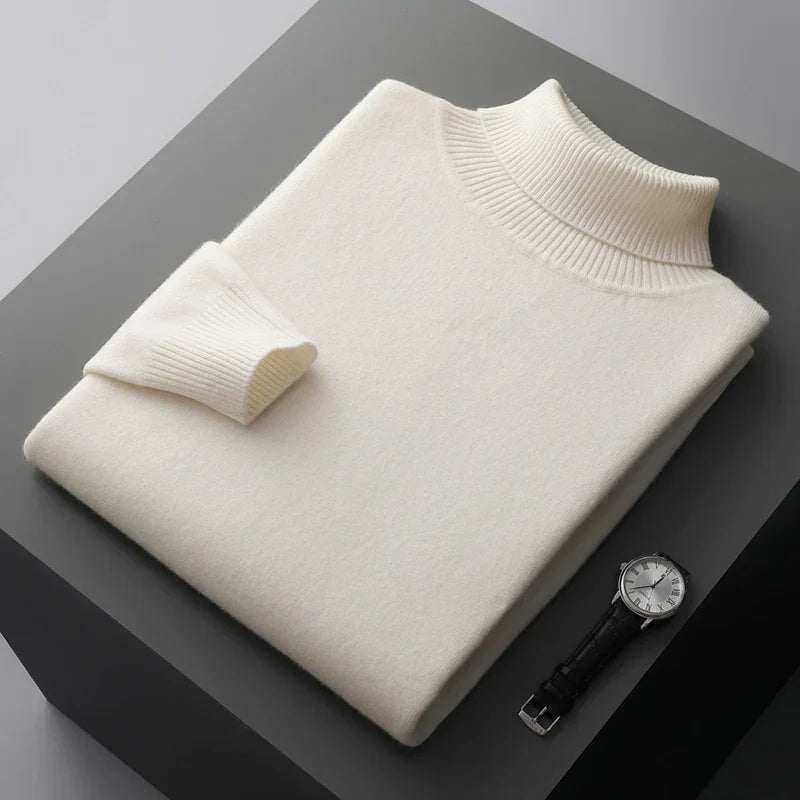 Men's Turtleneck Sweater – Elegant Wool Knit
